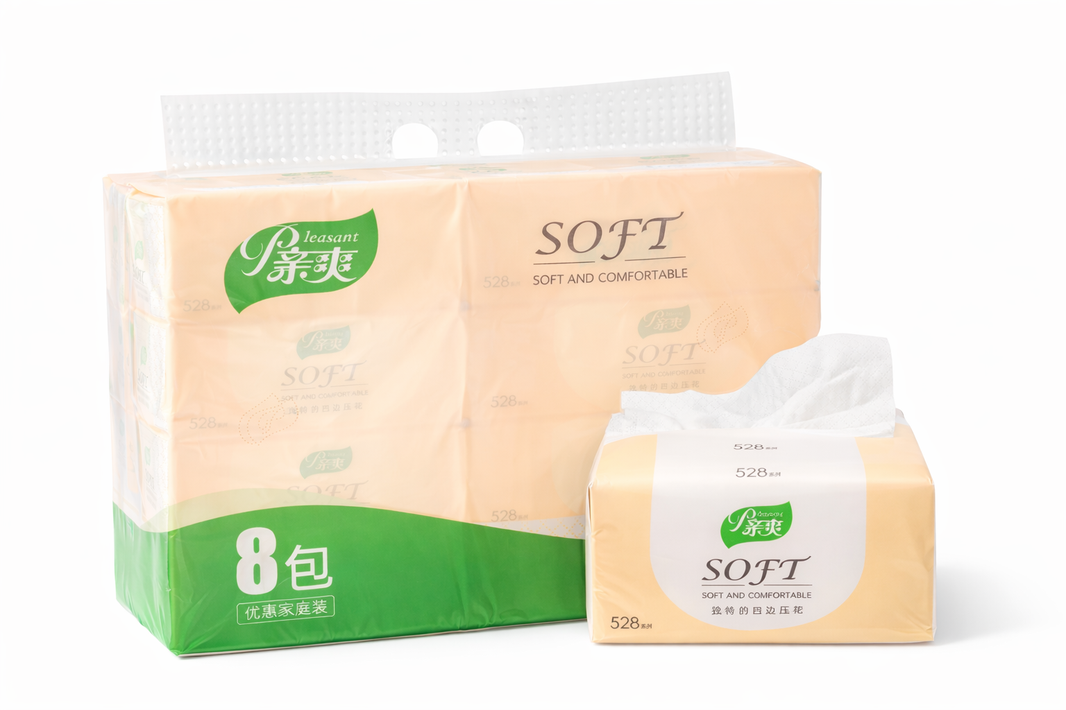 Papier Mouchoir Soft Premium – Lot de 8 Paquets (Ultra Doux & Confortable)