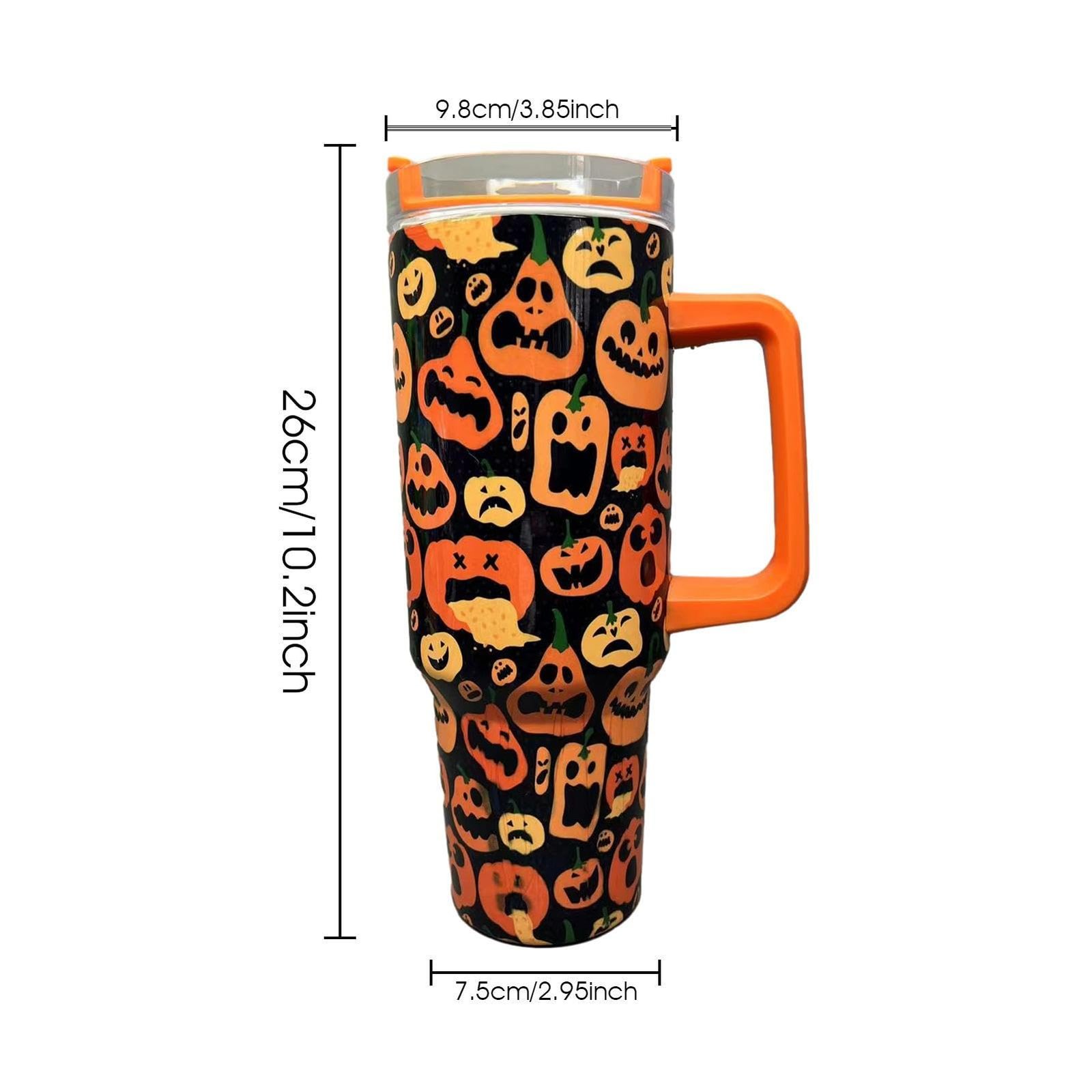 ANYZOO - Mug de Voyage Isotherme d'Halloween avec Paille et Poignée - 40 oz – Image 3