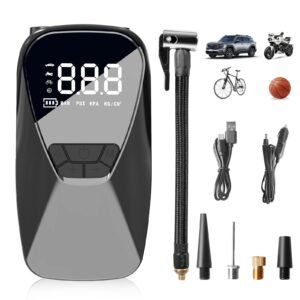Compresseur d&rsquo;Air Portable Numérique GJIEKJ – Idéal Pneus & Ballons