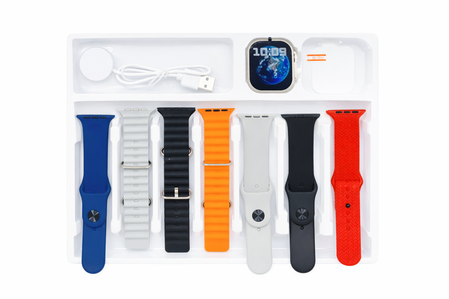 Montre Connectée avec 6 Bracelets Interchangeables – Écran HD, Charge Magnétique, Compatible iOS & Android – Image 2